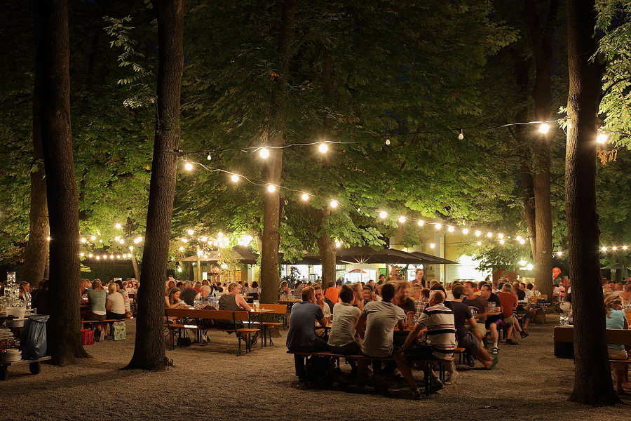 Beergarden at Night, Germany