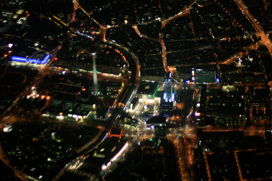 Berlin TV Tower, Alexanderplatz at Night, Germany