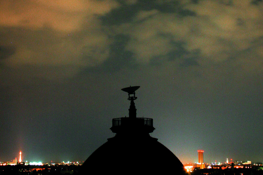 Clouds brighten up the Night Sky