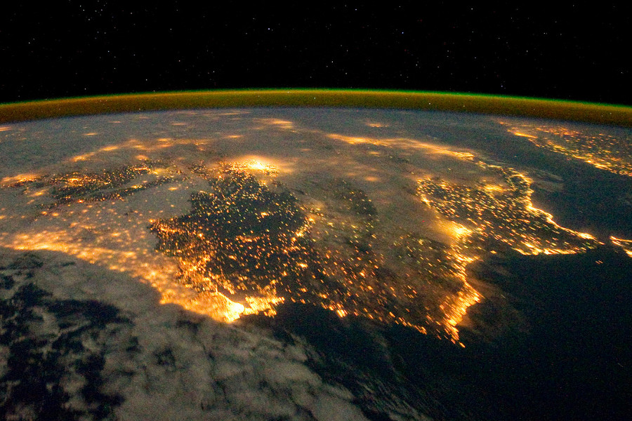 Iberian Peninsula at Night