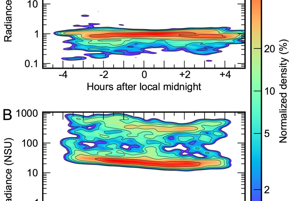 Pub worldwide variation in skyglow